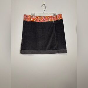 Sand Amsterdam wrap  corduroy skirt adjustable size fits most reversible boho